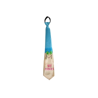 Carnaval verkleed Stropdas met pensioen   blauw   45 cm