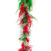 Carnaval verkleed veren boa   Italiaanse vlag   200 cm   dames   50 grams
