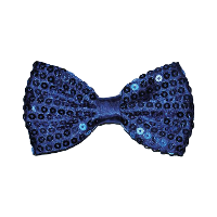 Carnaval verkleed vlinderstrikje met glitter pailletten   blauw   polyester   heren/dames