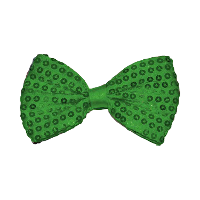 Carnaval verkleed vlinderstrikje met glitter pailletten   groen   polyester   heren/dames