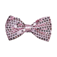 Carnaval verkleed vlinderstrikje met glitter pailletten   lichtroze   polyester   heren/dames