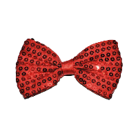 Carnaval verkleed vlinderstrikje   met glitter pailletten   rood   polyester   heren/dames