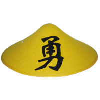 Funny Fashion Chinese Aziatische hoed   geel   verkleed   volwassenen