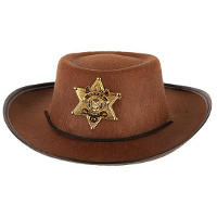 Funny Fashion Cowboy/sheriff hoed   bruin   kinderen   carnaval