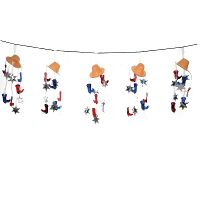 Cowboy/Western feest thema slinger met cowboy laarzen   365 cm   Feestartikelen/versiering