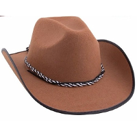Cowboyhoed voor volwassenen   bruin   Carnaval verkleed   Western   sheriff   cowboy