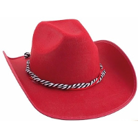 Cowboyhoed voor volwassenen   rood   Carnaval verkleed   Western   sheriff   cowboy