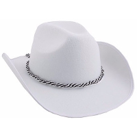 Cowboyhoed voor volwassenen   wit   Carnaval verkleed   Western   sheriff   cowboy