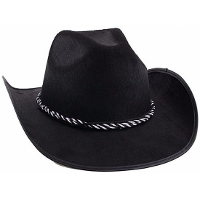 Cowboyhoed voor volwassenen   zwart   Carnaval verkleed   Western   sheriff   cowboy