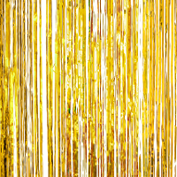 Deurgordijn   metallic goud   200 x 100 cm   folie   deurversiering gordijn   versiering
