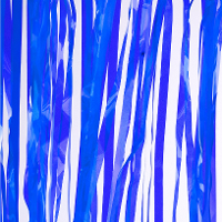 Deurgordijn   transparant blauw   200 x 100 cm   folie   deurversiering gordijn   versiering