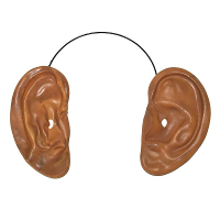 Diadeem met grote Carnaval verkleed oren