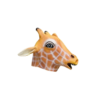 Funny Fashion Dierenmasker giraffe   carnaval   latex   volwassenen   dierenpak