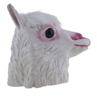Dierenmasker/verkleed masker   Lama/Alpaca   latex   volwassenen