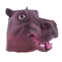 Dierenmasker/verkleed masker   Nijlpaard   latex   volwassenen