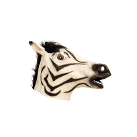 Dierenmasker zebra   latex   full head masker   dieren verkleed thema accessoires