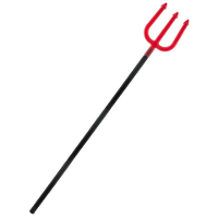 Funny Fashion Duivel Trident/Drietand vork   113 cm   rood   plastic   verkleed accessoires