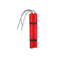 Dynamiet staven van plastic 23 cm   feestartikelen cowboy/piraten/boeven thema   rood