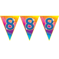 Funny Fashion Feestelijke Verjaardag jubileum Vlaggenlijn   multi kleur   8 Jaar   5 Meter