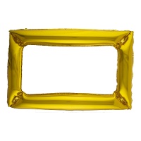 Foto props opblaasbare fotolijst   75 x 100 cm   Goud kleurig