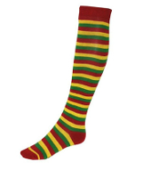 Gekleurde verkleed sokken / kousen   rood geel groen   clowns sokken   volwassenen
