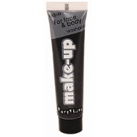 Gezicht en lichaam schmink op waterbasis   zwart   25 ml   Schminken   Schmink carnaval   Make up