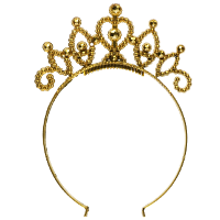 Gouden kroon diadeem/tiara   kunststof   dames/meisjes   prinses   foute party