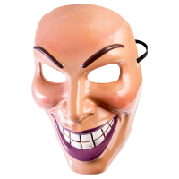 Grijnzende man verkleedmasker   kunststof   volwassenen   bejaarde / Abraham / Opa   carnaval