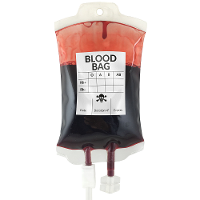 Halloween nep bloed zak   ophangbaar   300 ml   carnaval/verkleed artikel   wonden maken