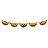 Funny Fashion Halloween pompoenen thema vlaggenlijn   5,5 meter   gezichten