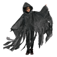 Funny Fashion Halloween verkleed cape/gewaad met kap   Spook/geest   Grijs   Voor kinderen