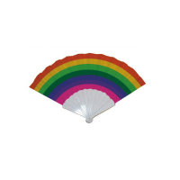 Funny Fashion Handwaaier   kleurrijk   papier   25 cm