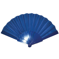 Handwaaier/spaanse waaier   blauw   polyester   Verkoeling in de zomer   41 x 22 cm