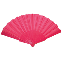 Handwaaier/Spaanse waaier   roze   polyester   Verkoeling in de zomer   41 x 22 cm