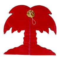 Hawaii palmbomen thema feestslinger   gekleurd   400 cm   papier