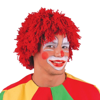Kort haar rode wollen pruik
