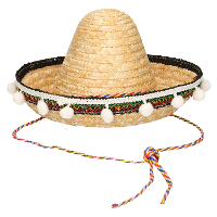 Mexicaanse Sombrero hoed   voor kinderen   Naturel   25 cm   Verkleed hoeden