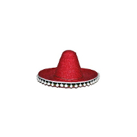 Mexicaanse sombrero   rood  47 cm   voor volwassenen   verkleed hoeden
