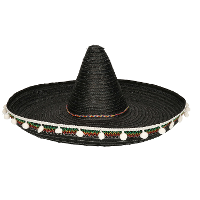 Mexicaanse sombrero   zwart  60 cm   voor volwassenen   verkleed hoeden