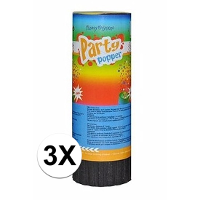 Mini party poppers 11 cm 3 stuks   Confetti shooters