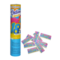 Party popper/confetti shooter   verjaardag 18 jaar   papier   multi kleuren   20 cm