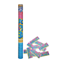 Party popper/confetti shooter   verjaardag 30 jaar   papier   multi kleuren   59 cm