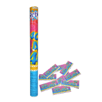Party popper/confetti shooter   verjaardag 40 jaar   papier   multi kleuren   59 cm