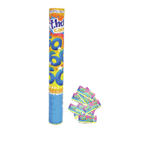 Party popper/confetti shooter   verjaardag 60 jaar   papier   multi kleuren   40 cm