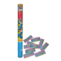 Party popper/confetti shooter   verjaardag 60 jaar   papier   multi kleuren   59 cm