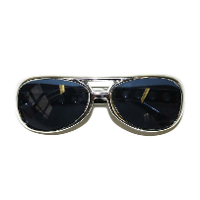 Party/verkleed bril   metallic zilver