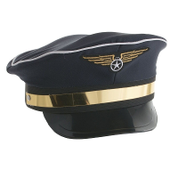 Piloten verkleed pet voor kinderen   blauw   one size   Piloot accessoires