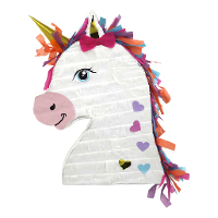 Pinata van papier   Eenhoorn/unicorn thema   42 x 30 cm   Feestartikelen verjaardag