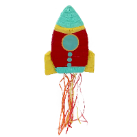 Funny Fashion Pinata van papier   Space/raket thema   42 x 32 cm   Verjaardag kinderen