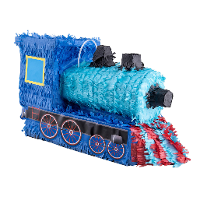 Pinata van papier   Trein thema   25 x 50 cm   Feestartikelen verjaardag